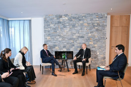 President Ilham Aliyev met with President of Finland in Davos
