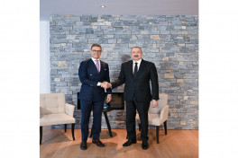 President Ilham Aliyev met with President of Finland in Davos