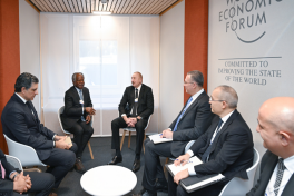 President Ilham Aliyev met with CEO of BlackRock, and Founding Partner, Chairman and CEO of Global Infrastructure Partners in Davos