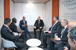 President Ilham Aliyev met with CEO of BlackRock, and Founding Partner, Chairman and CEO of Global Infrastructure Partners in Davos