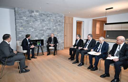 President Ilham Aliyev met with President of Brookfield Asset Management in Davos