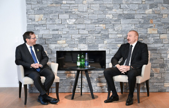 President of the State of Israel Isaac Herzog, and President of the Republic of Azerbaijan Ilham Aliyev