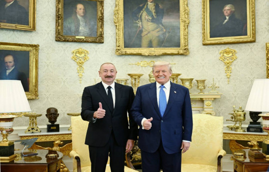 President of the Republic of Azerbaijan Ilham Aliyev, and President of the United States of America, Donald Trump