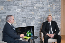 President Ilham Aliyev met with President of Dell Technologies for Europe, Middle East and Africa in Davos