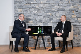 President Ilham Aliyev met with President of Dell Technologies for Europe, Middle East and Africa in Davos