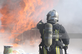 Fire at commercial property on Ziya Bunyadov Avenue in Baku fully extinguished -PHOTO -VIDEO 
