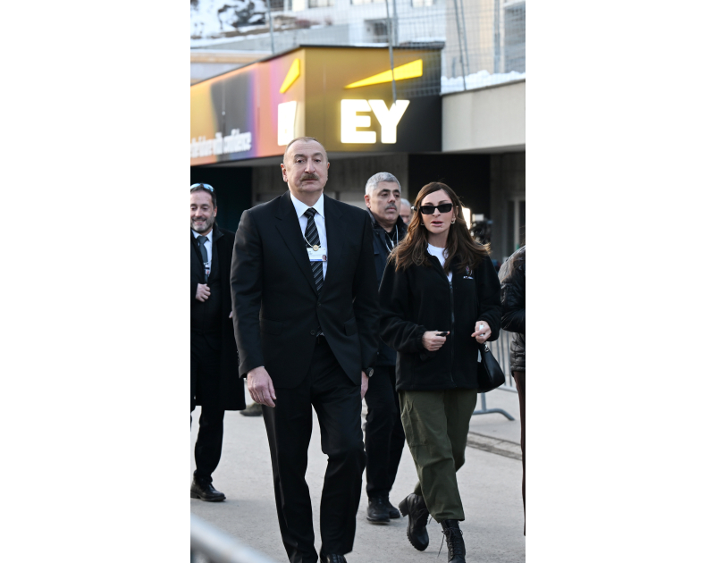 President Ilham Aliyev participated in panel session as part of World Economic Forum