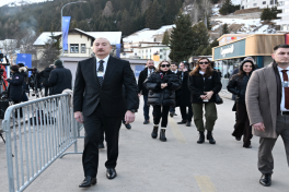 President Ilham Aliyev participated in panel session as part of World Economic Forum