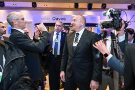 President Ilham Aliyev participated in panel session as part of World Economic Forum
