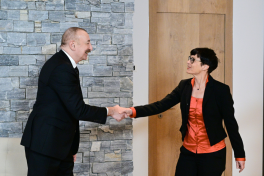 President Ilham Aliyev met with European Commissioner for Enlargement Marta Kos in Davos