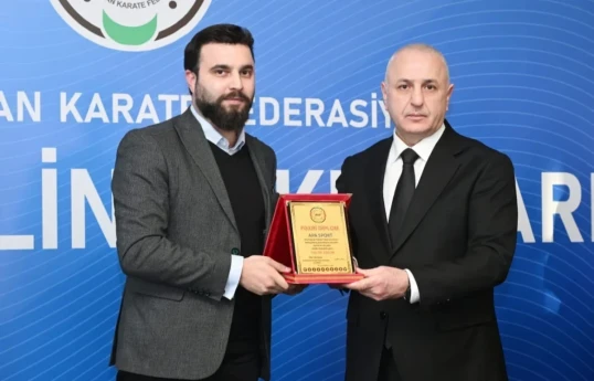 Editor-in-chief of “Apasport” Sports Agency Rasim Sultanzadeh, President of the Azerbaijan Karate Federation Ulvi Guliyev