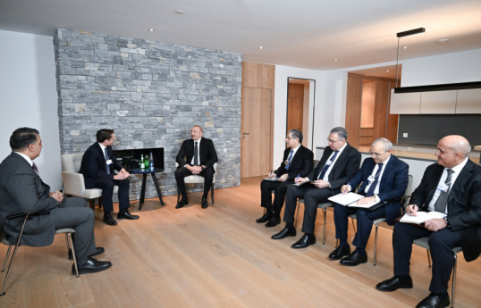 President of Azerbaijan made a post regarding meetings held on the sidelines of World Economic Forum Annual Meeting