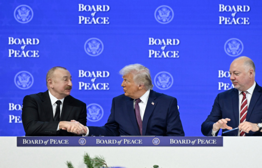 President Ilham Aliyev shared video shootage on his participation in signing ceremony of the Board of Peace Charter-VIDEO 