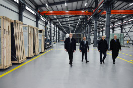 President Ilham Aliyev attended opening of mirror sheet production plant in Sumgayit Industrial Park