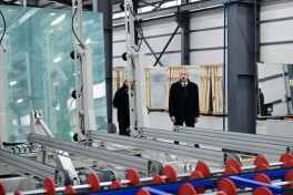 President Ilham Aliyev attended opening of mirror sheet production plant in Sumgayit Industrial Park