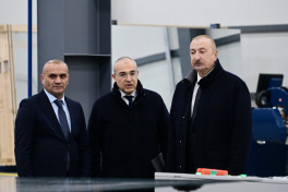 President Ilham Aliyev attended opening of mirror sheet production plant in Sumgayit Industrial Park