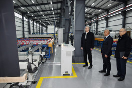 President Ilham Aliyev attended opening of mirror sheet production plant in Sumgayit Industrial Park