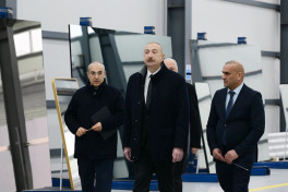 President Ilham Aliyev attended opening of mirror sheet production plant in Sumgayit Industrial Park