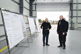 President Ilham Aliyev attended opening of mirror sheet production plant in Sumgayit Industrial Park