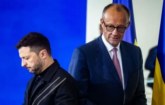 Volodymyr Zelenskyy, Ukrainian President and Friedrich Merz, German chancellor