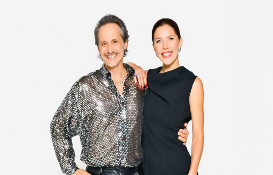 Michael Ostrowski, actor and TV presenter and Victoria Swarovski, TV presenter