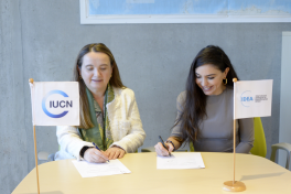 Leyla Aliyeva and Grethel Aguilar discuss cooperation opportunities in Switzerland