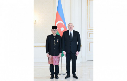 Ambassador Berlian Helmy, President Ilham Aliyev