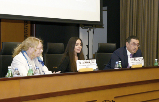 Leyla Aliyeva attends discussions on environmental problems of Caspian Sea in Geneva