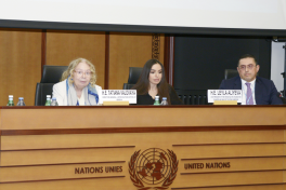Leyla Aliyeva attends discussions on environmental problems of Caspian Sea in Geneva