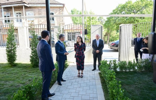 Leyla Aliyeva visits Sheki city Art School - PHOTO 