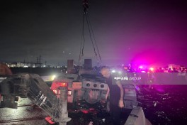 Fuel tanker truck and locomotive collusion in Azerbaijan leaves one injured -PHOTO -VIDEO 