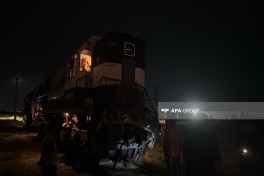 Fuel tanker truck and locomotive collusion in Azerbaijan leaves one injured -PHOTO -VIDEO 