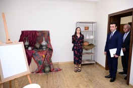 Leyla Aliyeva visits Sheki city Art School - PHOTO 