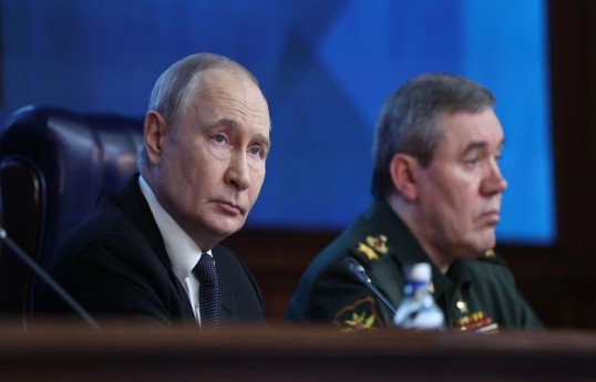 Russian President Vladimir Putin, Chief of the General Staff of the Russian Armed Forces Valery Gerasimov