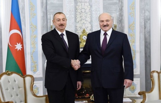 President of Azerbaijan Ilham Aliyev and President of the Republic of Belarus Alexander Lukashenko