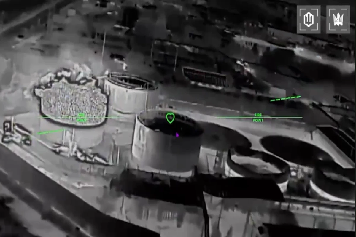 "Madyar" showed footage of hitting two fuel tankers and an oil depot in Crimea
