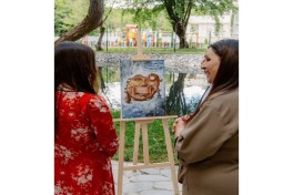 Leyla Aliyeva attends opening of individual exhibition and tree-planting campaign in Gabala-PHOTO 