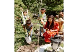 Leyla Aliyeva attends opening of individual exhibition and tree-planting campaign in Gabala-PHOTO 