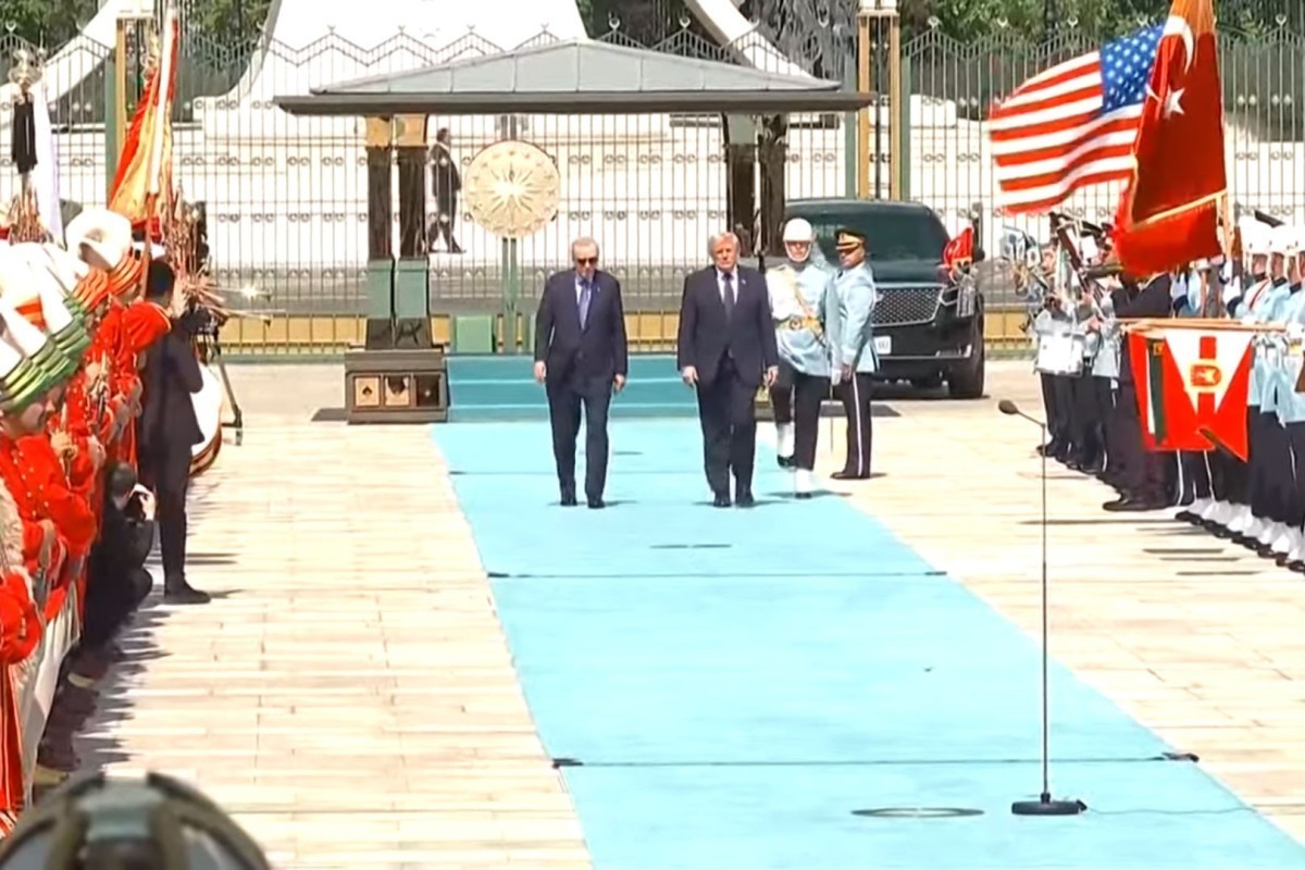 Turkish President Erdogan welcomes Trump in Ankara