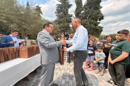 Azerbaijan sends next relocation convoy to two villages in Khojavend, families receive house keys  - UPDATED 