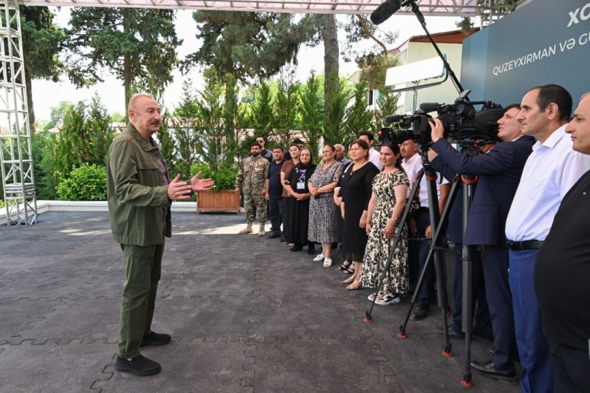 President Ilham Aliyev visited Guzeykhirman village in Khojavend district