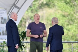 President Ilham Aliyev laid foundation stone for Hakarichay Reservoir in Lachin