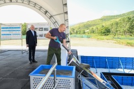 President Ilham Aliyev laid foundation stone for Hakarichay Reservoir in Lachin