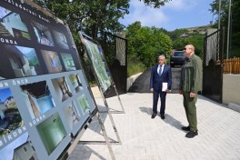 President Ilham Aliyev inspected restoration works in Shusha’s Kichik Galaderesi village and met with returning residents - PHOTO 