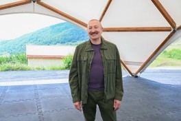 President Ilham Aliyev inspected restoration works in Shusha’s Kichik Galaderesi village and met with returning residents - PHOTO 