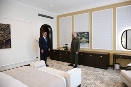 President Ilham Aliyev attended opening of Khankendi Hotel - PHOTO 