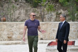 President Ilham Aliyev reviewed new buildings of “Yasaman” Hotel in Shusha
