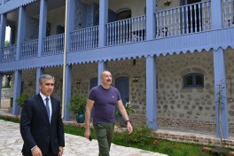 President Ilham Aliyev reviewed new buildings of “Yasaman” Hotel in Shusha