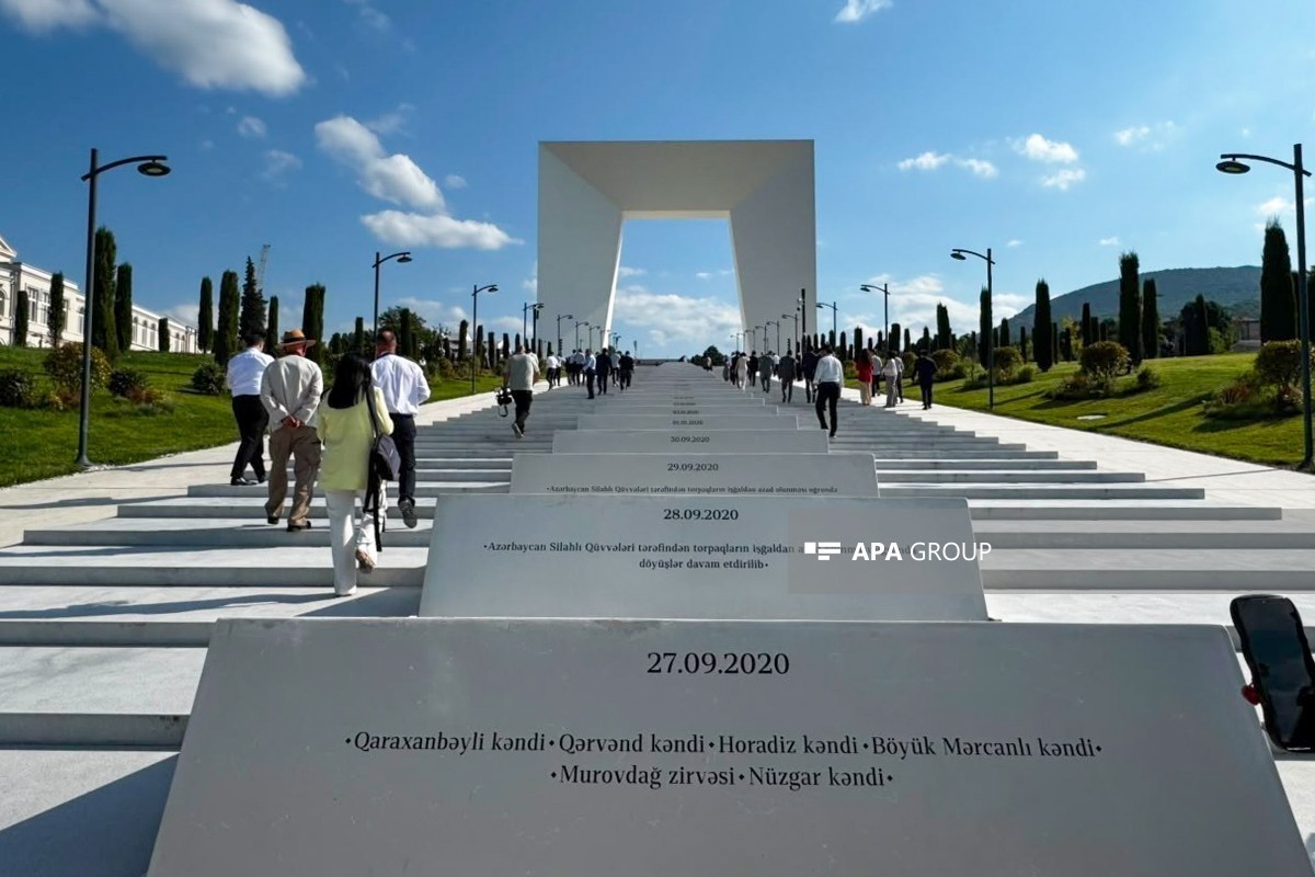 Participants of 4th Shusha Global Media Forum visit Victory Park in Khankendi - <span class="red_color">PHOTO