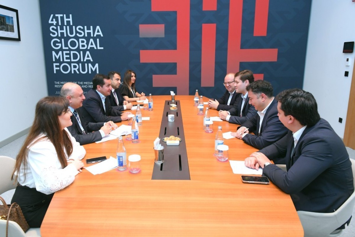 Hikmat Hajiyev holds meetings with Syrian, Kazakh and Uzbek representatives at 4th Shusha Global Media Forum